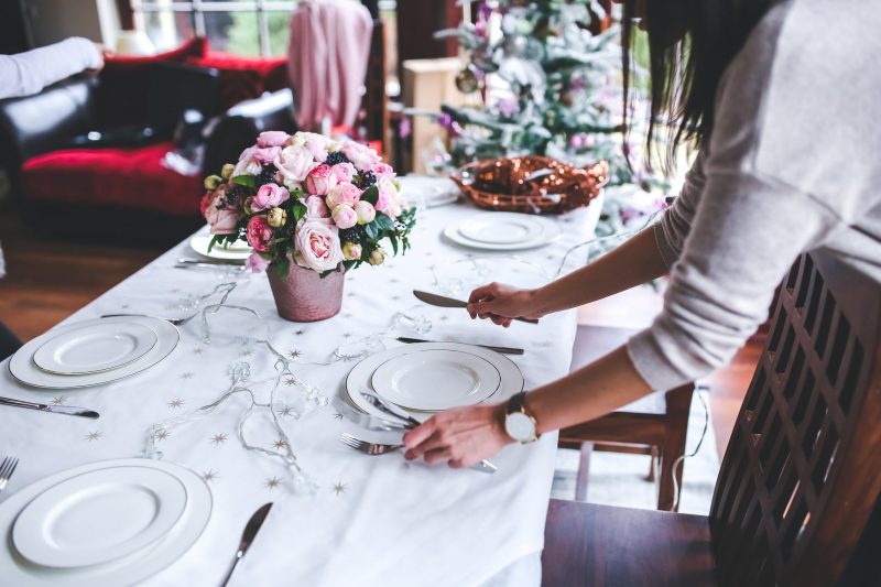 Wedding Planning setting table